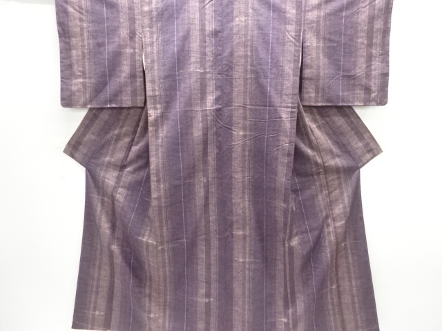 JAPANESE KIMONO / TSUMUGI / WOVEN STRIPE